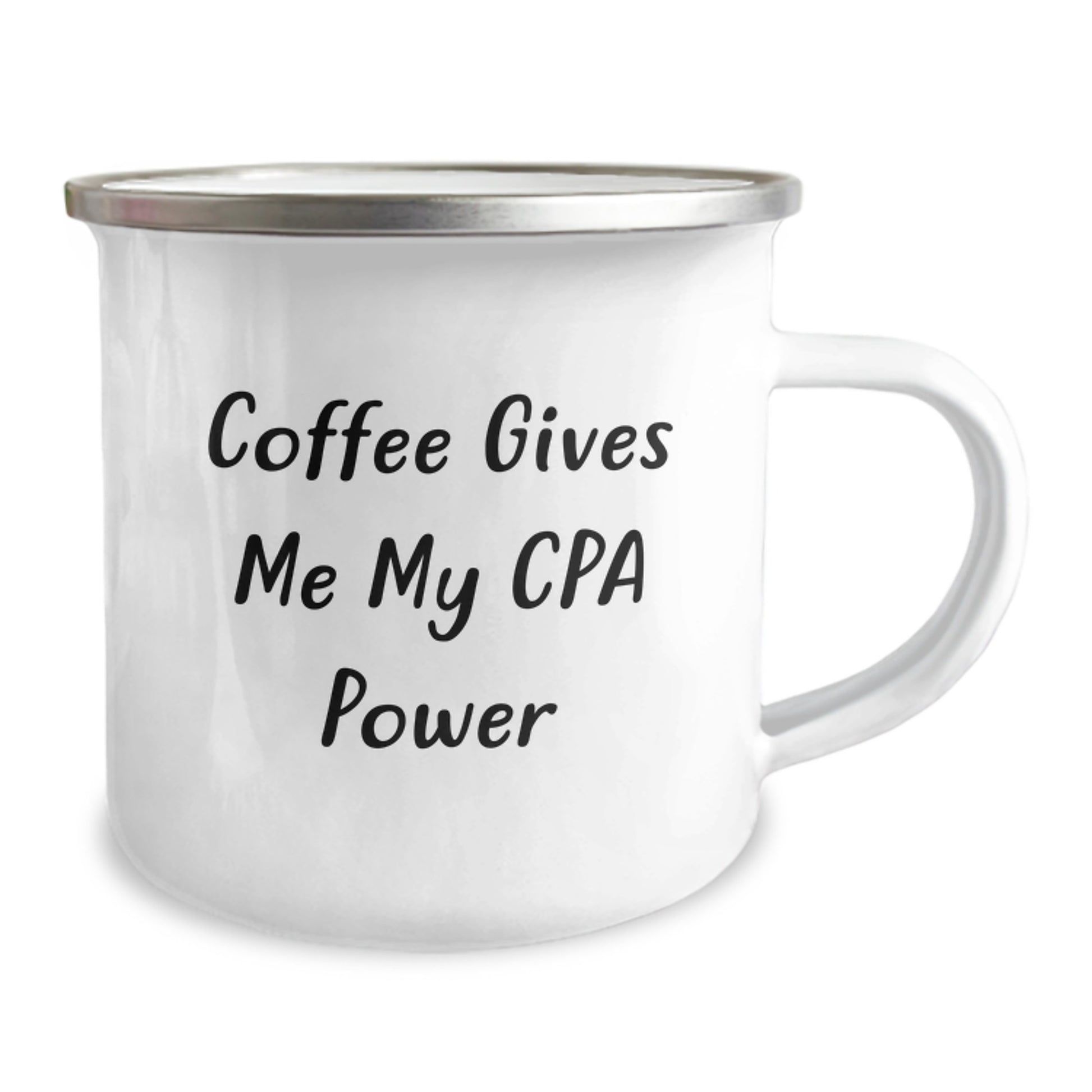 Funny CPA Gifts - 'Coffee Gives Me My Cpa Power' Camping Mug for Graduation from Friends, Coworkers, or Family - Image 2