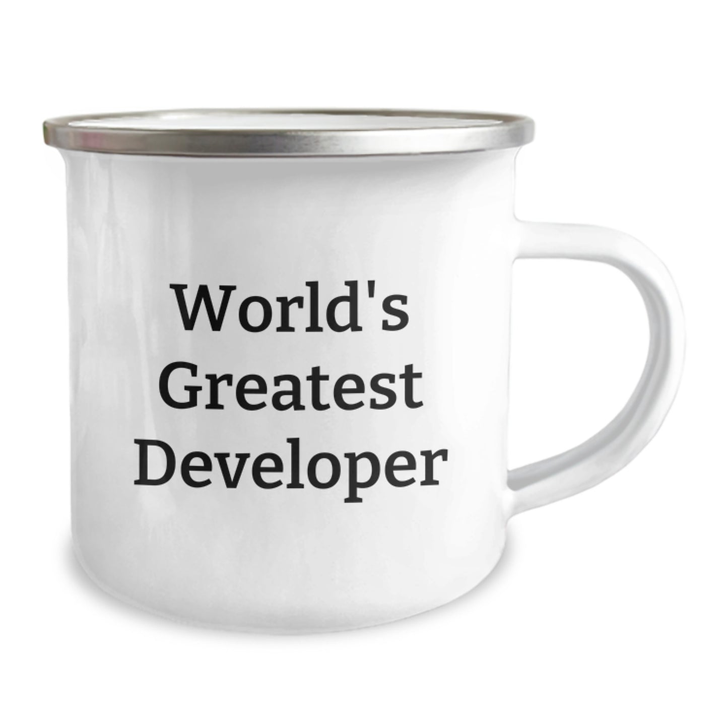 Funny Developer Gifts from Family on Mother's Day - World's Greatest Developer Camping Mug for Developer - Image 2