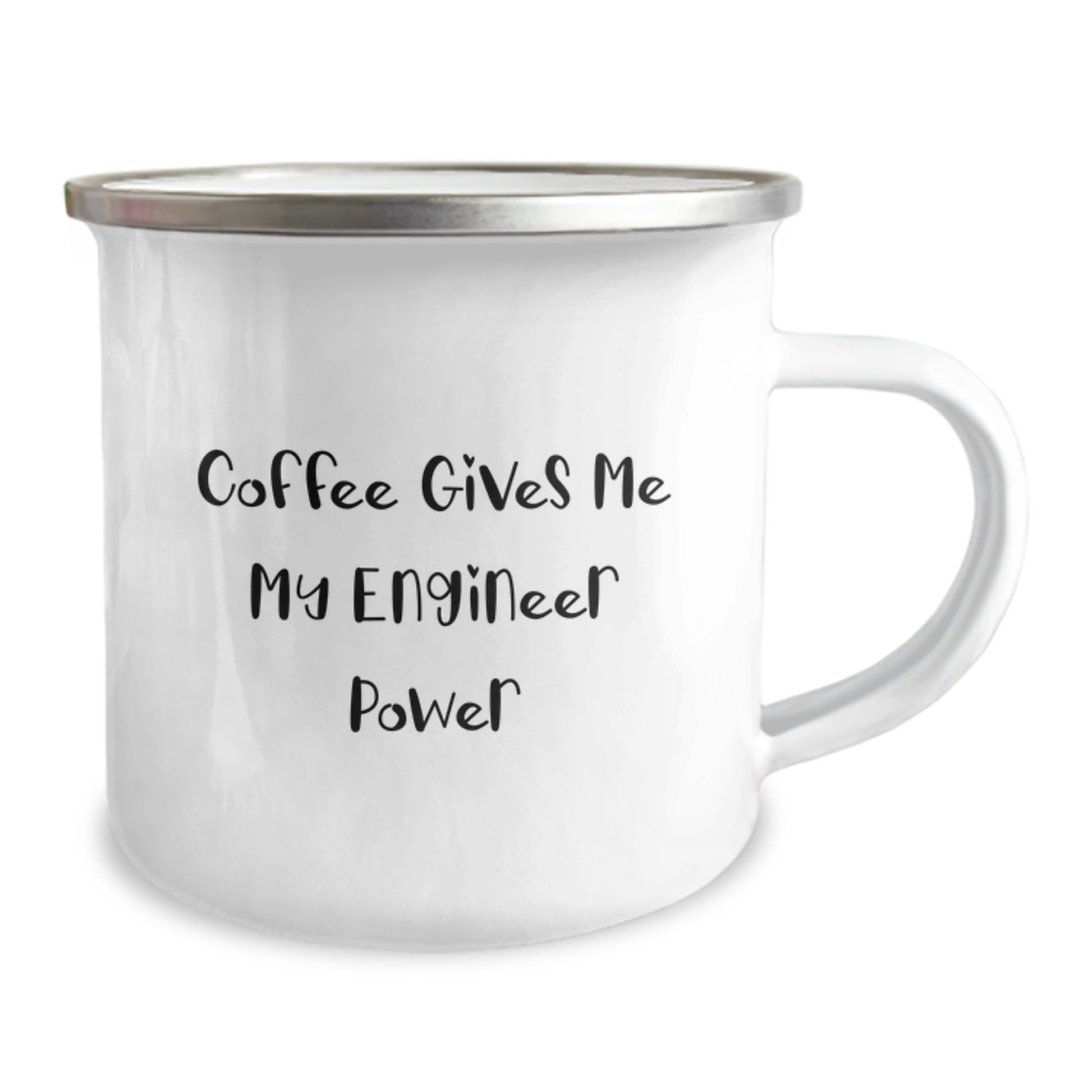 Funny Engineer Gifts - Coffee Gives Me My Power - Birthday Unique Gifts for Men from Friends - 12 oz Camping Mug - Image 2