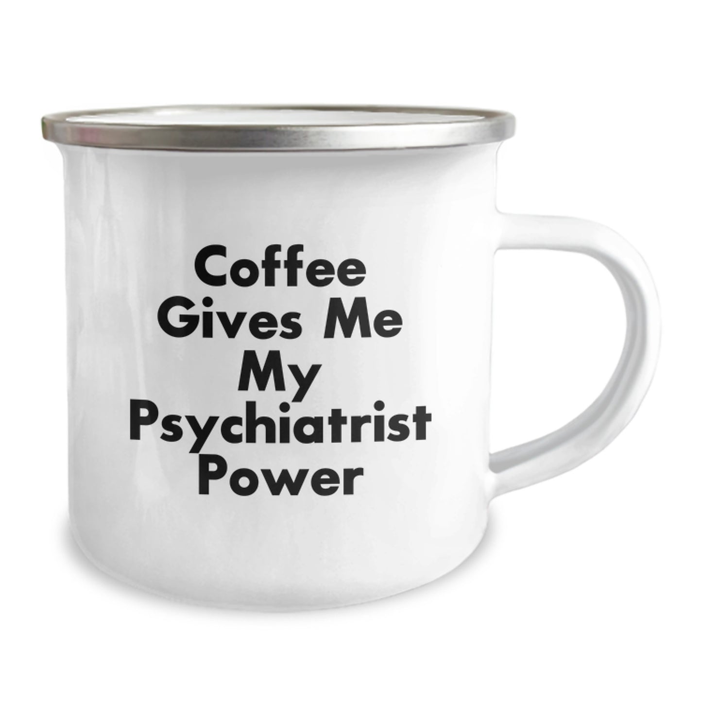 Funny Psychiatrist Gifts from Friends, Unique Graduation Mugs for Men, Coffee Lovers' Power, 'Coffee Gives Me My Psychiatrist Power' - Image 2