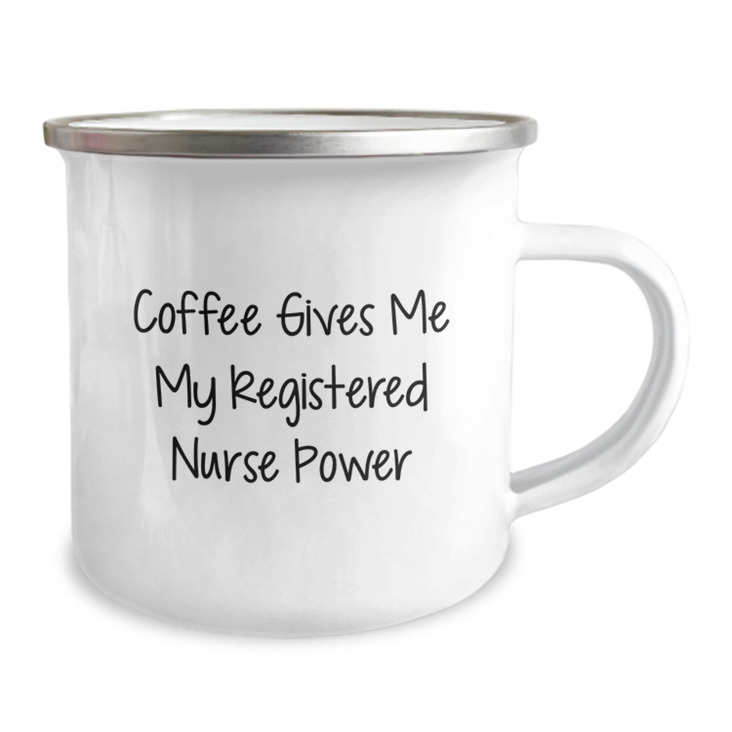Funny Registered Nurse Gifts from Family for Graduation Unique Camping Mug - Coffee Gives Me My Registered Nurse Power - Image 2