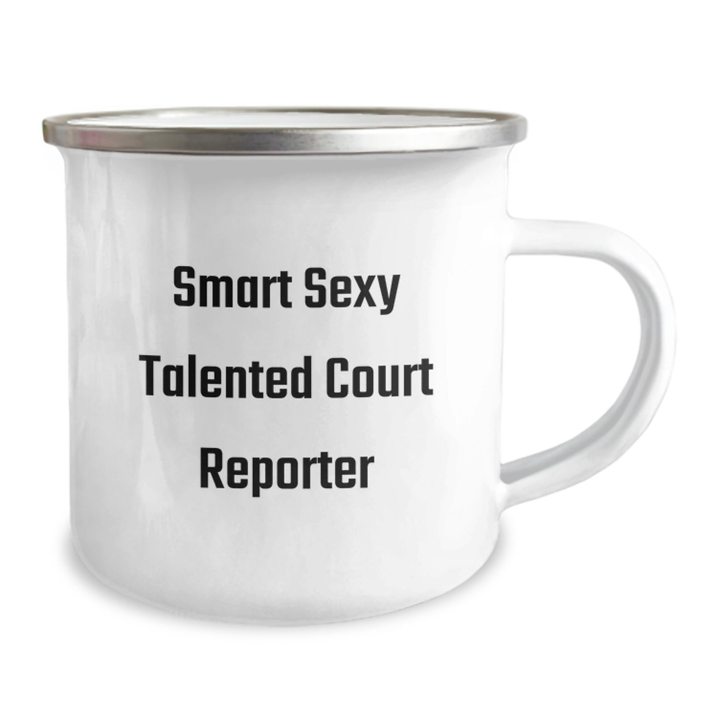 Funny Court Reporter Gifts from Friends for Court Reporter Men Stainless Steel Camping Mug - Image 2