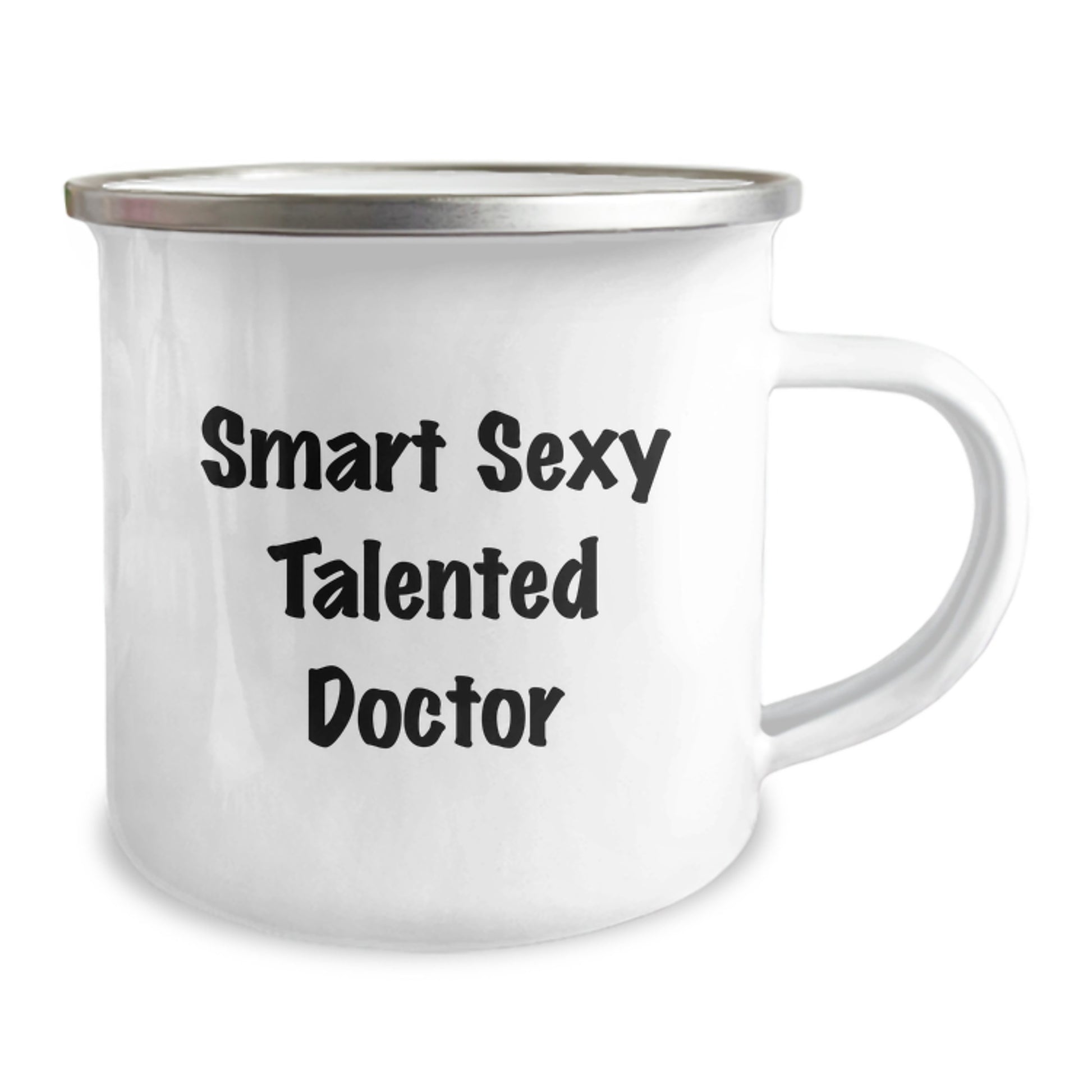 Graduation Unique Gifts for Doctor Friends - Funny Smart Sexy Doctor Camping Mug, 12 oz Stainless Steel with Enamel Finish - Image 2