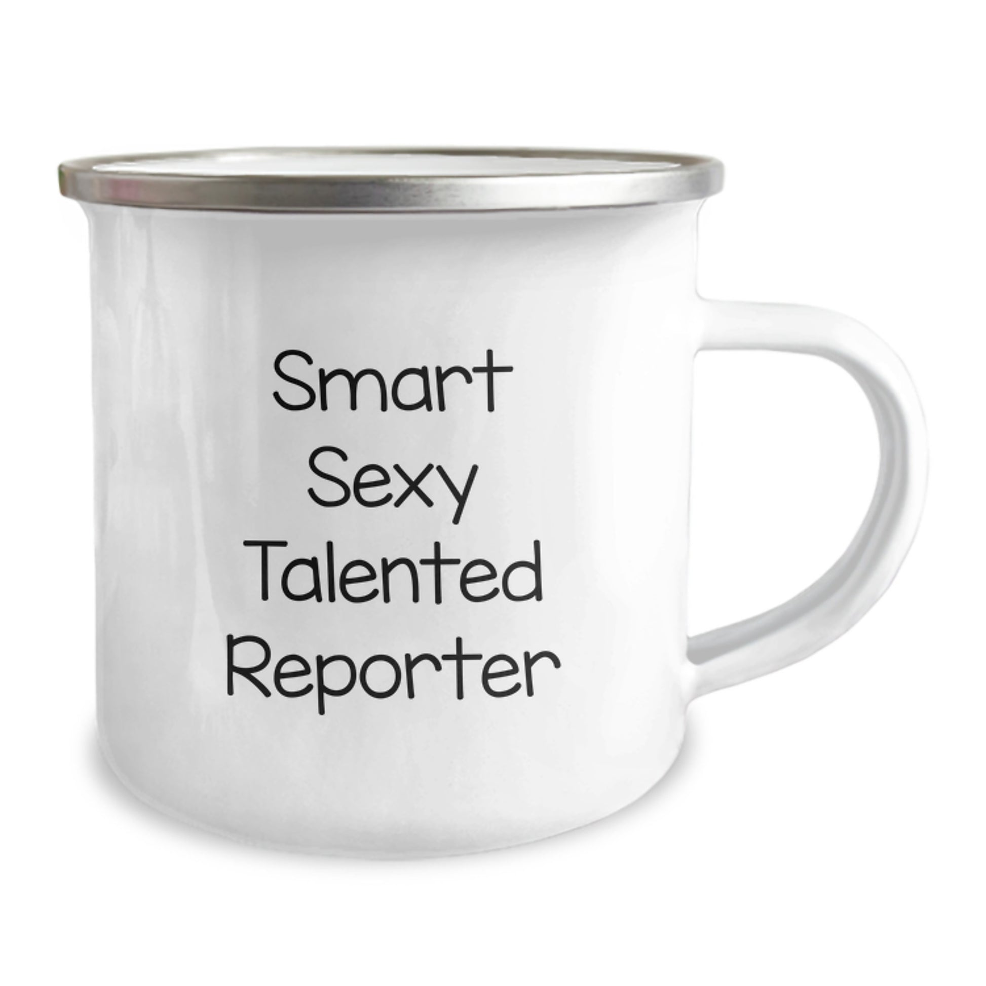 Smart Sexy Talented Reporter Gift for Reporter Friend, Funny Quote Camping Mug for Graduation, Gifts from Friends, Gifts for Reporter - Image 2