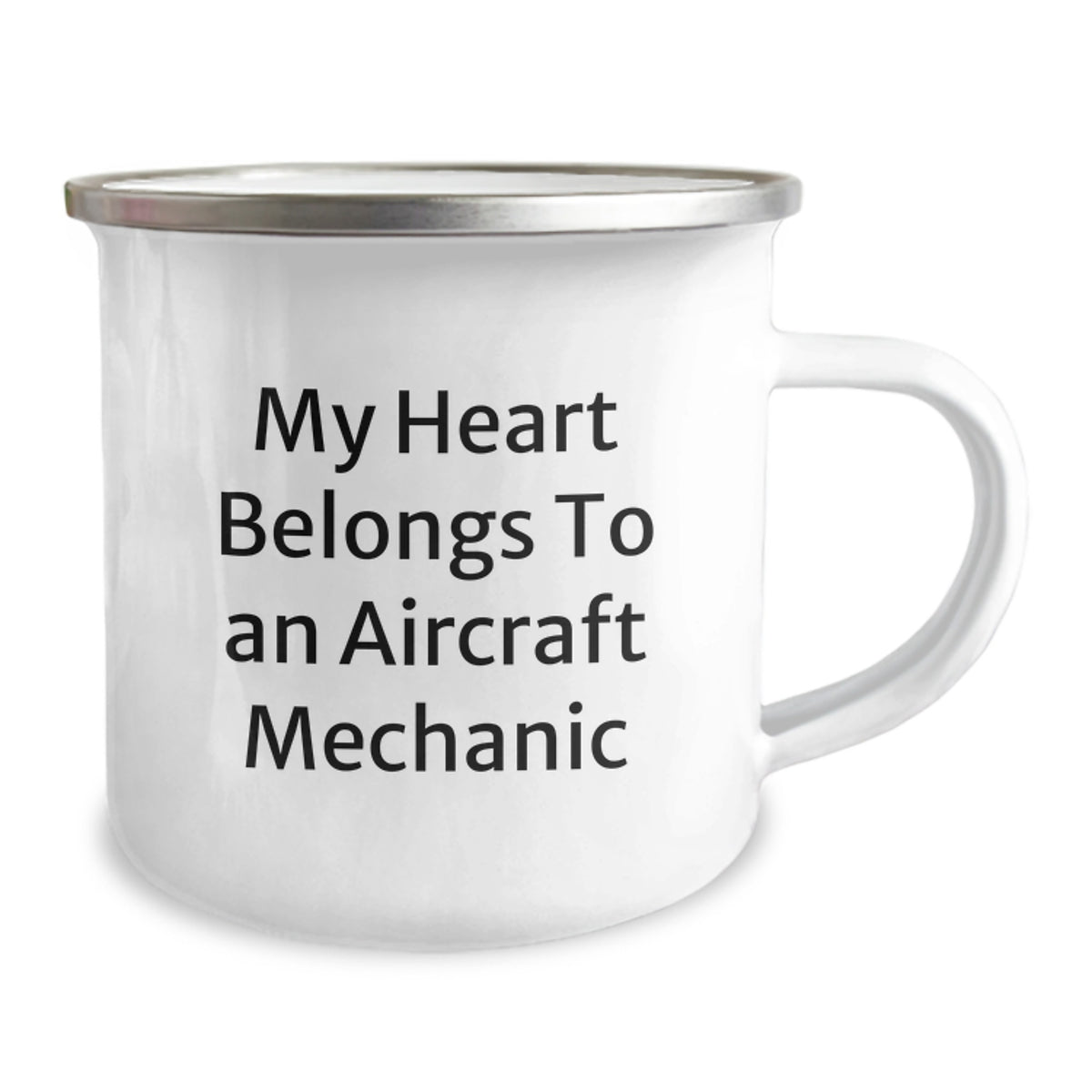 Funny Gifts from Friends for the Amazing Aircraft Mechanic Men in Your Life, My Heart Belongs To An Aircraft Mechanic Christmas Unique Mugs, Aircraft Mechanic Camping Mug - Image 2