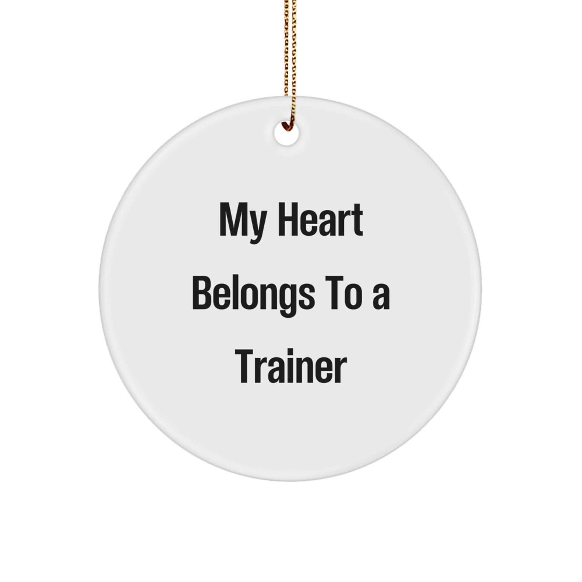Funny Trainer Gifts from Men to Trainer Friends for Christmas Unique Circle Ornament - Image 1