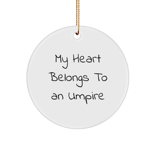 Funny Umpire Christmas Unique Gifts from Friends for Umpire Lovers Circle Ornament - Image 1