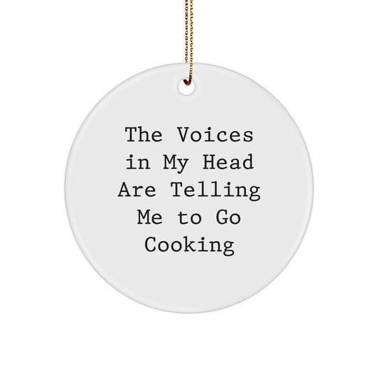 Funny Cooking Quotes Circle Ornament Gifts from Friends for Women, Gift Ideas for Cooking Enthusiasts, Christmas Unique Gifts - Image 1