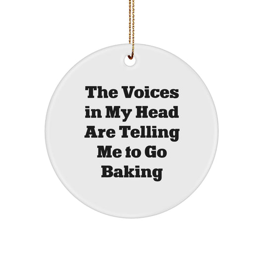 Funny Baking Quotes Gifts for Women Men Friends Family - The Voices In My Head Are Telling Me To Go Baking, Christmas Unique Gifts from Friends and Family. - Image 1