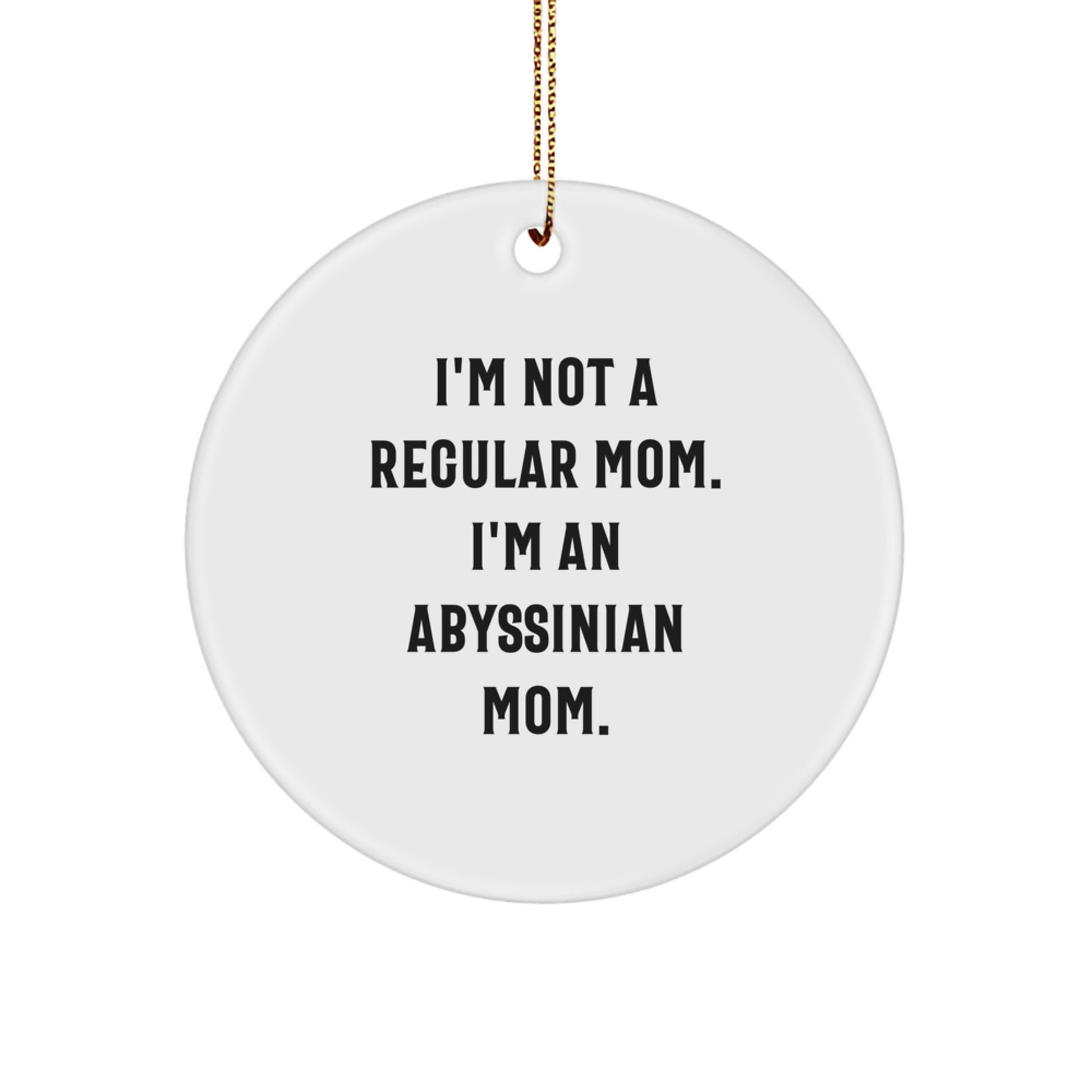Abyssinian Cat Circle Ornaments Funny Mom Gifts for Abyssinian Cat Lovers Christmas Unique Gifts from Men to Family Members - Image 1