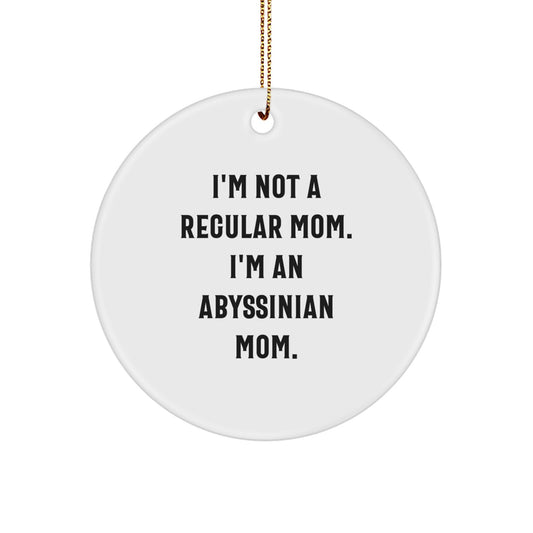 Abyssinian Cat Circle Ornaments Funny Mom Gifts for Abyssinian Cat Lovers Christmas Unique Gifts from Men to Family Members - Image 1