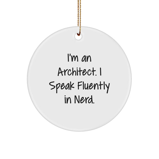 Funny Architect Circle Ornament Gifts from Men to Friends on Christmas - Image 1