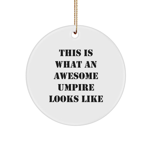 Funny Umpire Gifts: Inspirational Quote Circle Ornament for Umpire Lovers, Gifts from Friends, Christmas Unique Gifts for Him - Image 1