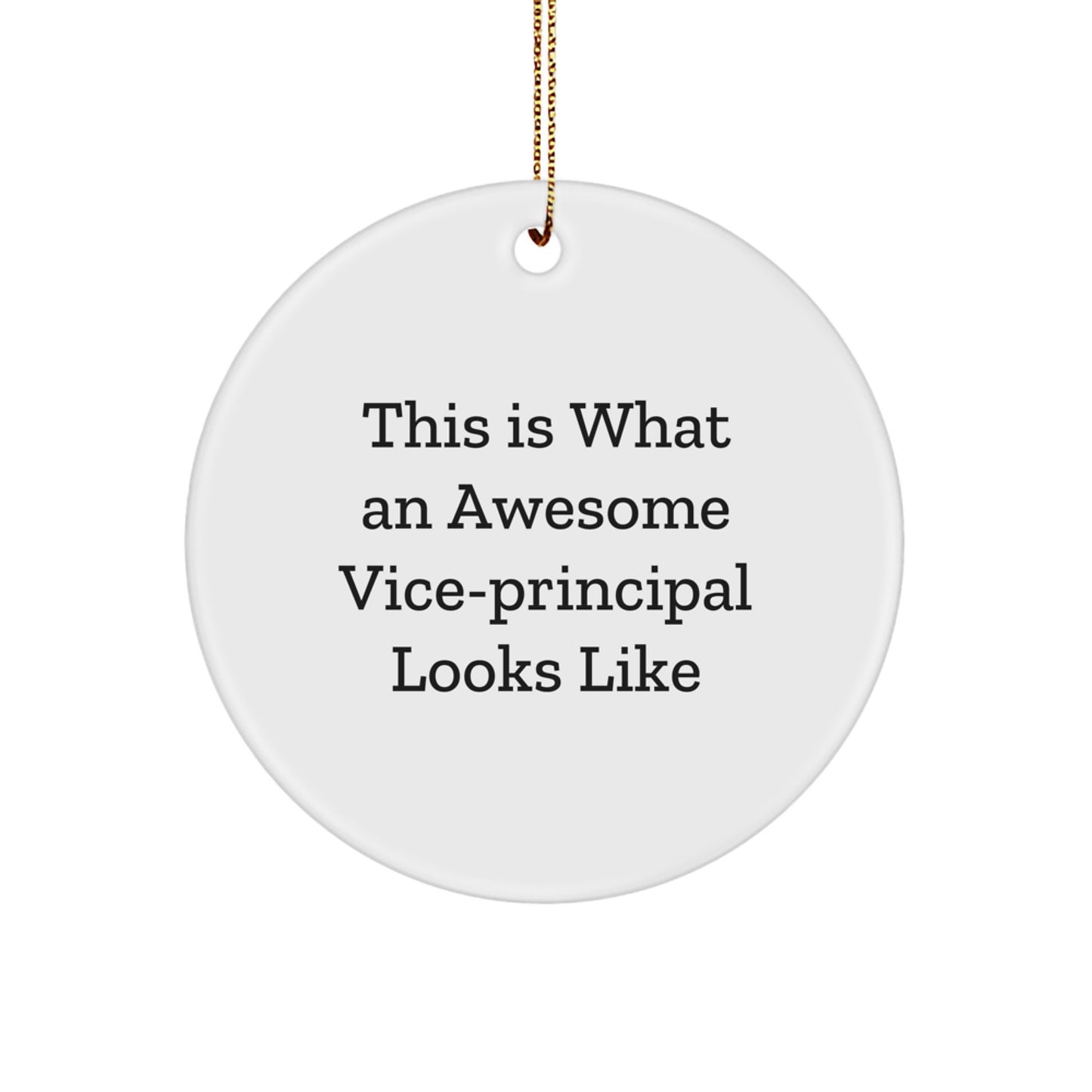 Gifts from Friends to Awesome Vice-principals, This Is What An Awesome Vice-principal Looks Like - Christmas Circle Ornament, 2.75 inches tall - Image 1