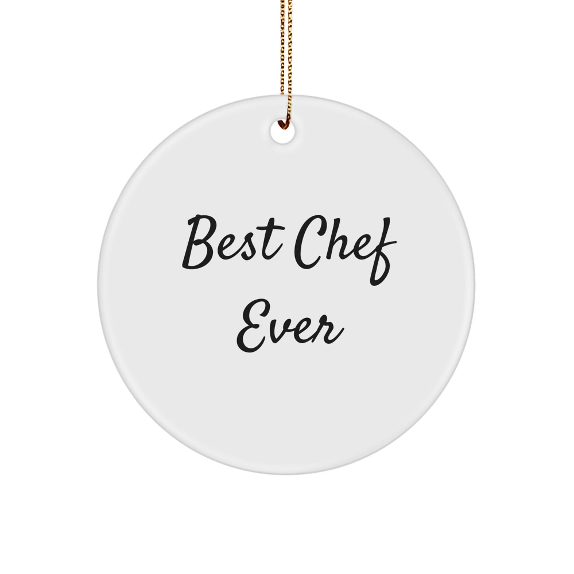 Best Funny Chef Gifts from Friends for Christmas Unique Circle Ornament - Image 1