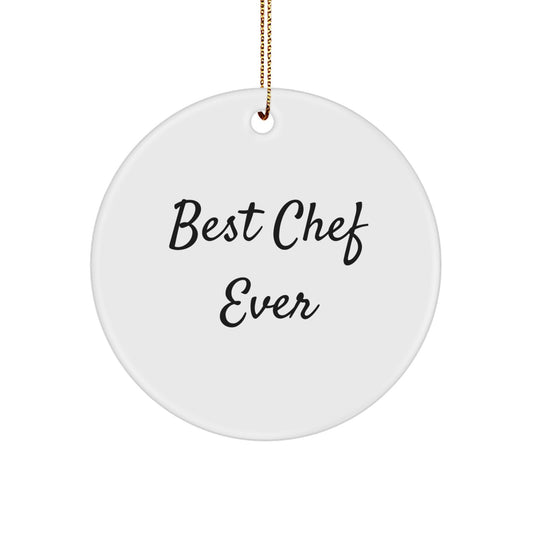 Best Funny Chef Gifts from Friends for Christmas Unique Circle Ornament - Image 1