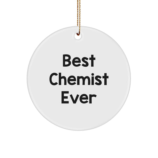 Best Chemist Ever Funny Circle Ornament Gifts from Family for Chemist Christmas Unique Decorations - Image 1