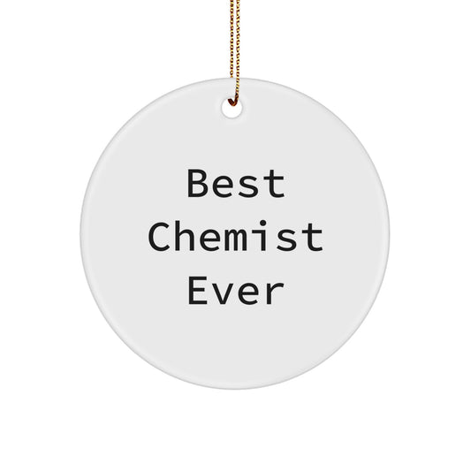 Funny Chemist Circle Ornament Gifts from Friends for Chemists, Unique Christmas Decorations - Image 1