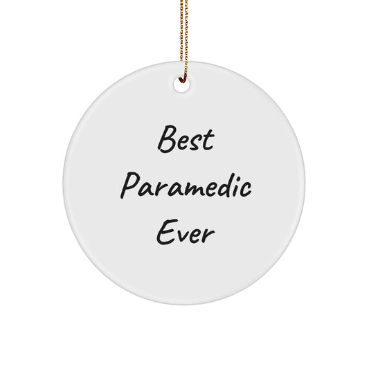Funny Rescue Worker Gifts for Men - Gifts from Family - Circle Ornament Best Rescue Worker Ever - Image 1