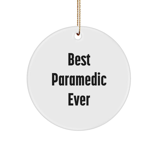Funny Rescue Worker Gift for Men - Best Rescue Worker Ever Circle Ornament, Unique Christmas Decorations for Rescue Workers, Funny Rescue Worker Quotes, Rescue Worker Gifts from Friends - Image 1