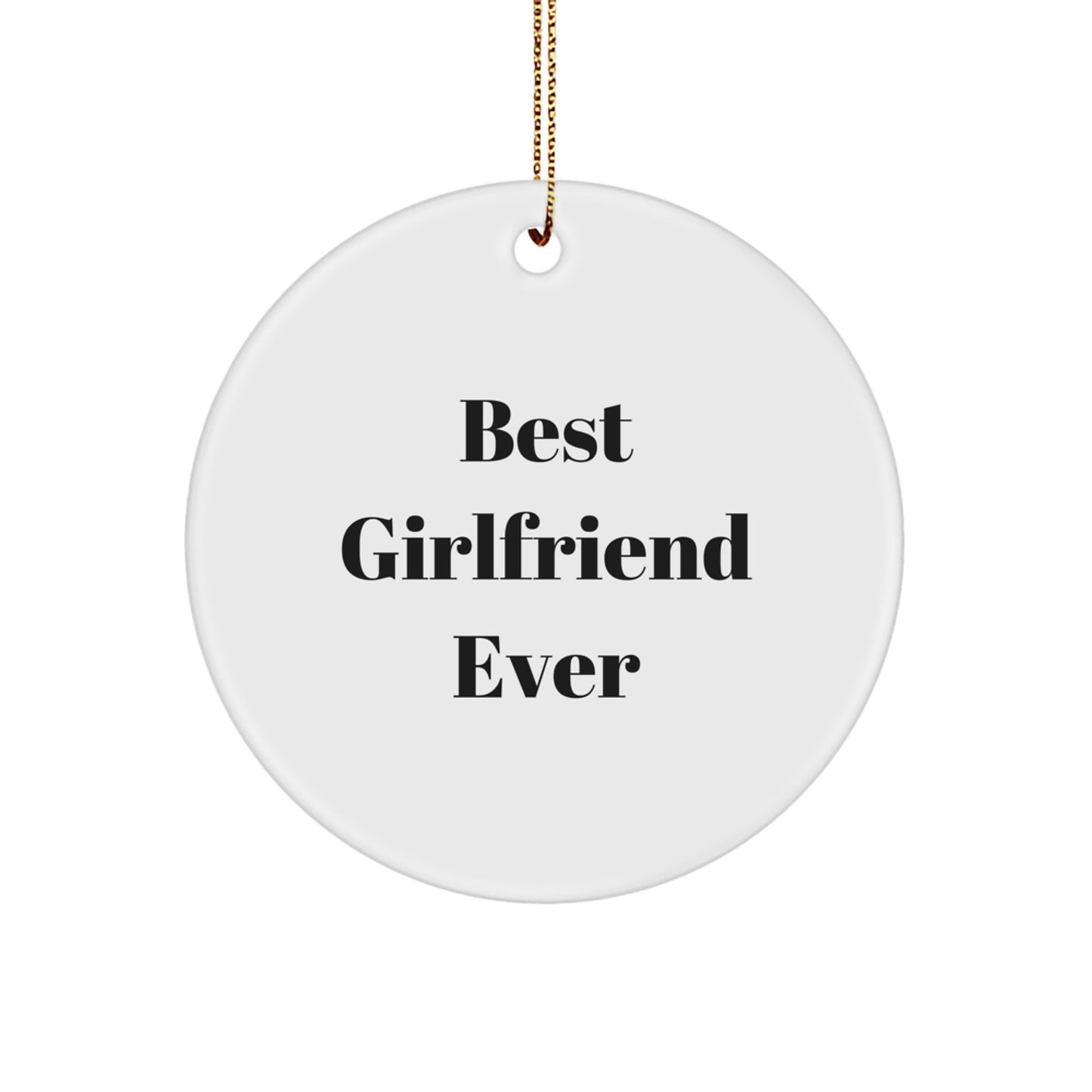 Funny Sweetheart Gifts from Men - Best Sweetheart Ever Circle Ornament for Her - White Christmas Unique Gifts for Women - Image 1