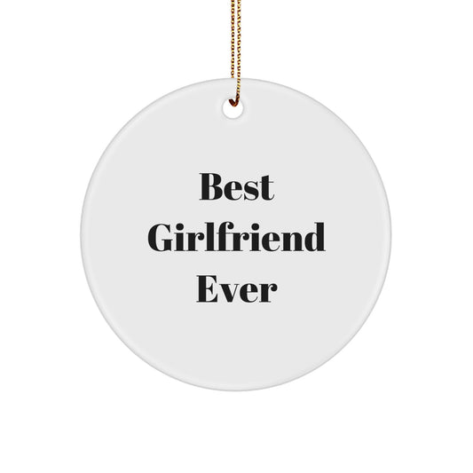 Funny Sweetheart Gifts from Men - Best Sweetheart Ever Circle Ornament for Her - White Christmas Unique Gifts for Women - Image 1