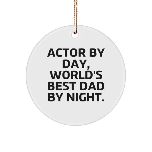 Funny Actor Gifts from Men for Christmas Unique Circle Ornaments - Image 1
