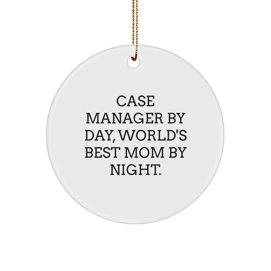 Funny Case Manager Gifts for Christmas - Circle Ornament - Image 1