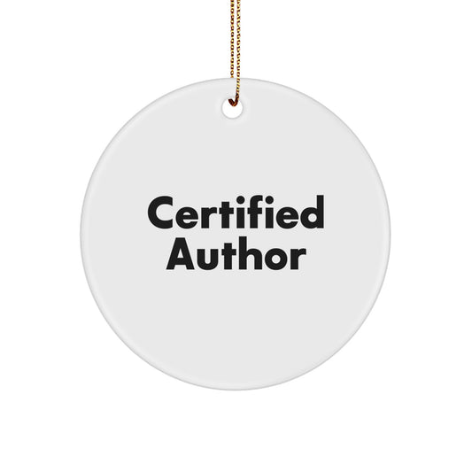 Author Gifts Funny Quotes Circle Ornament for Author Friends, Unique Author Christmas Unique Gifts from Men to Author Friends - Image 1