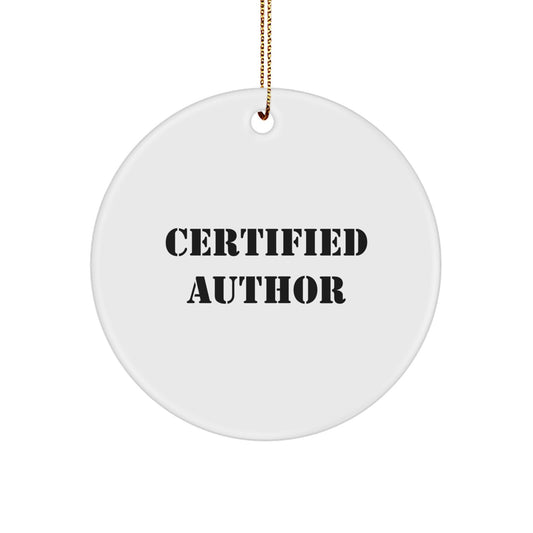 Funny Author Gifts from Friends for Author, Circle Ornament Quote 'You are my', Christmas Unique Gifts for Him - Image 1