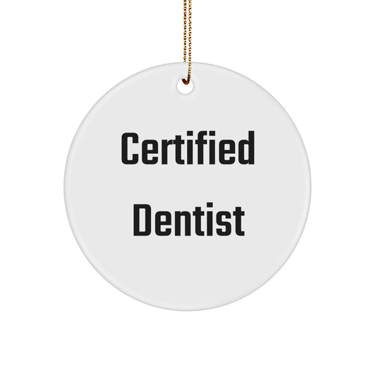 Funny Dentist Gifts from Friends for Men Women Family - Christmas Unique Circle Ornament - Image 1