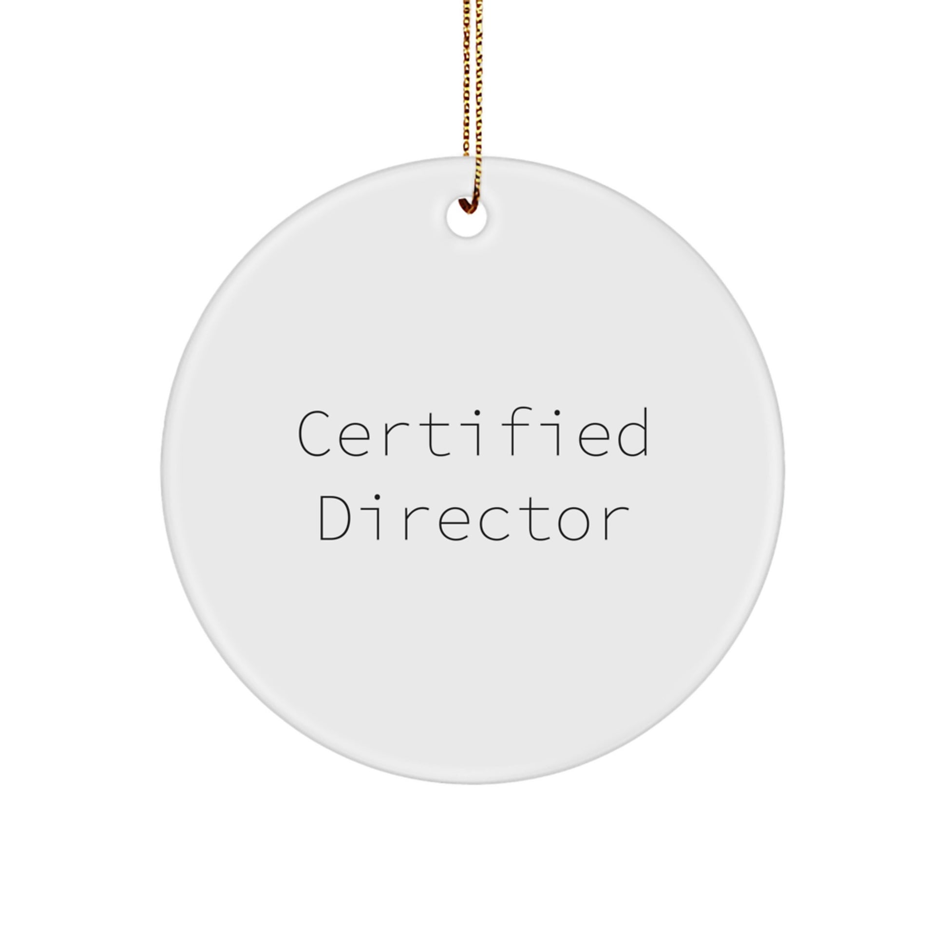 Fun and Inspirational Director Gifts from Friends, 'You're a Star' Certified Director Circle Ornament, Christmas Unique Gifts for Men - Image 1