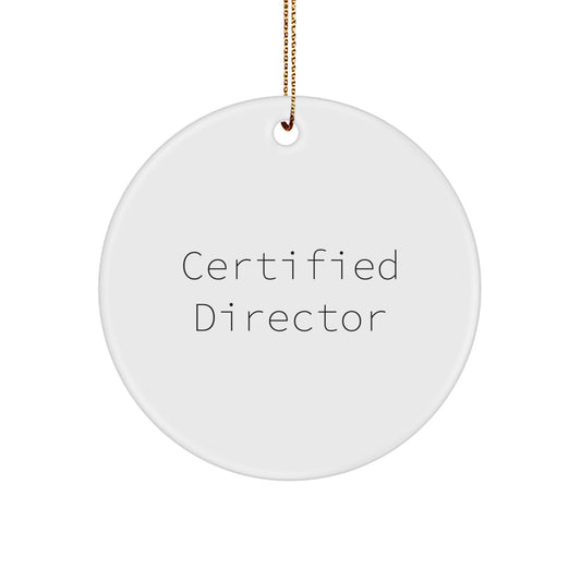 Fun and Inspirational Director Gifts from Friends, 'You're a Star' Certified Director Circle Ornament, Christmas Unique Gifts for Men - Image 1