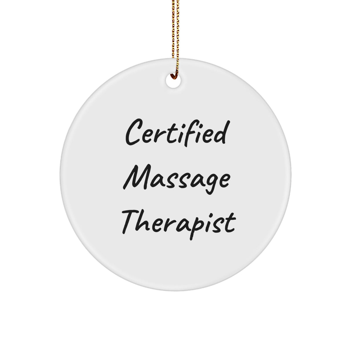 Funny Quote Massage Therapist Gifts from Friends for Christmas Unique Circle Ornaments, 'You Are the Rub',
    Handcrafted Gifts for Massage Therapist Men Women Coworkers Family - Image 1