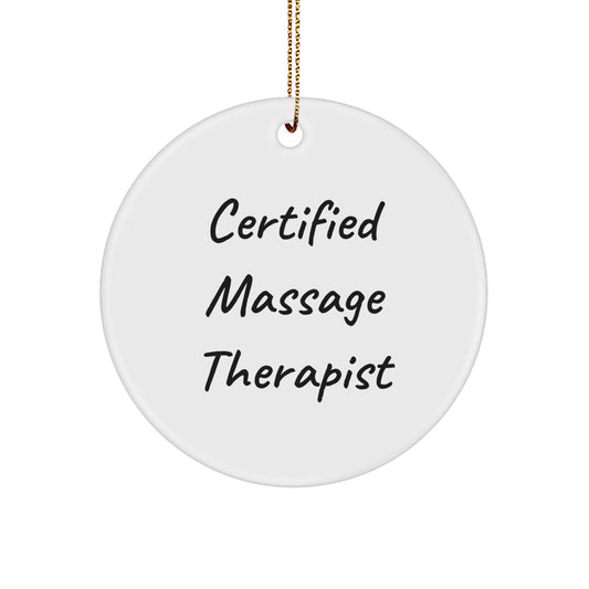 Funny Quote Massage Therapist Gifts from Friends for Christmas Unique Circle Ornaments, 'You Are the Rub',
    Handcrafted Gifts for Massage Therapist Men Women Coworkers Family - Image 1