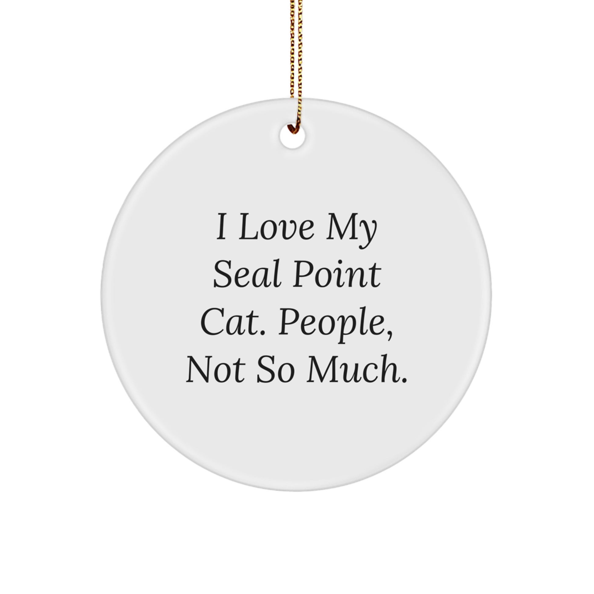 Funny Seal Point Cat Circle Ornaments Gifts from Men to Friends for Christmas Unique Decorations - Image 1