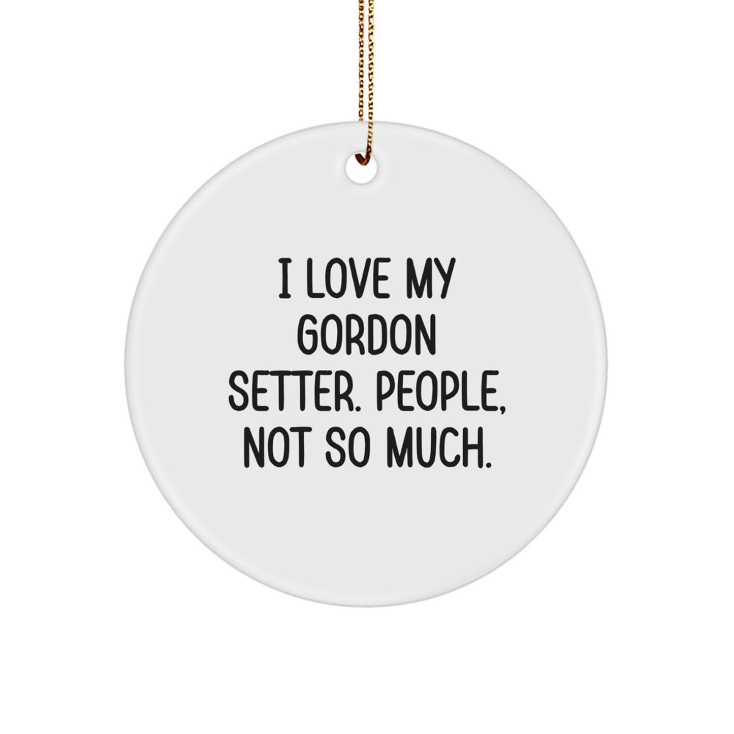 Gordon Setter Dog Lover Circle Ornament Funny Gifts for Gordon Setter Dog Owners Friends Family - Image 1