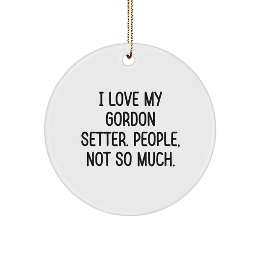 Gordon Setter Dog Lover Circle Ornament Funny Gifts for Gordon Setter Dog Owners Friends Family - Image 1
