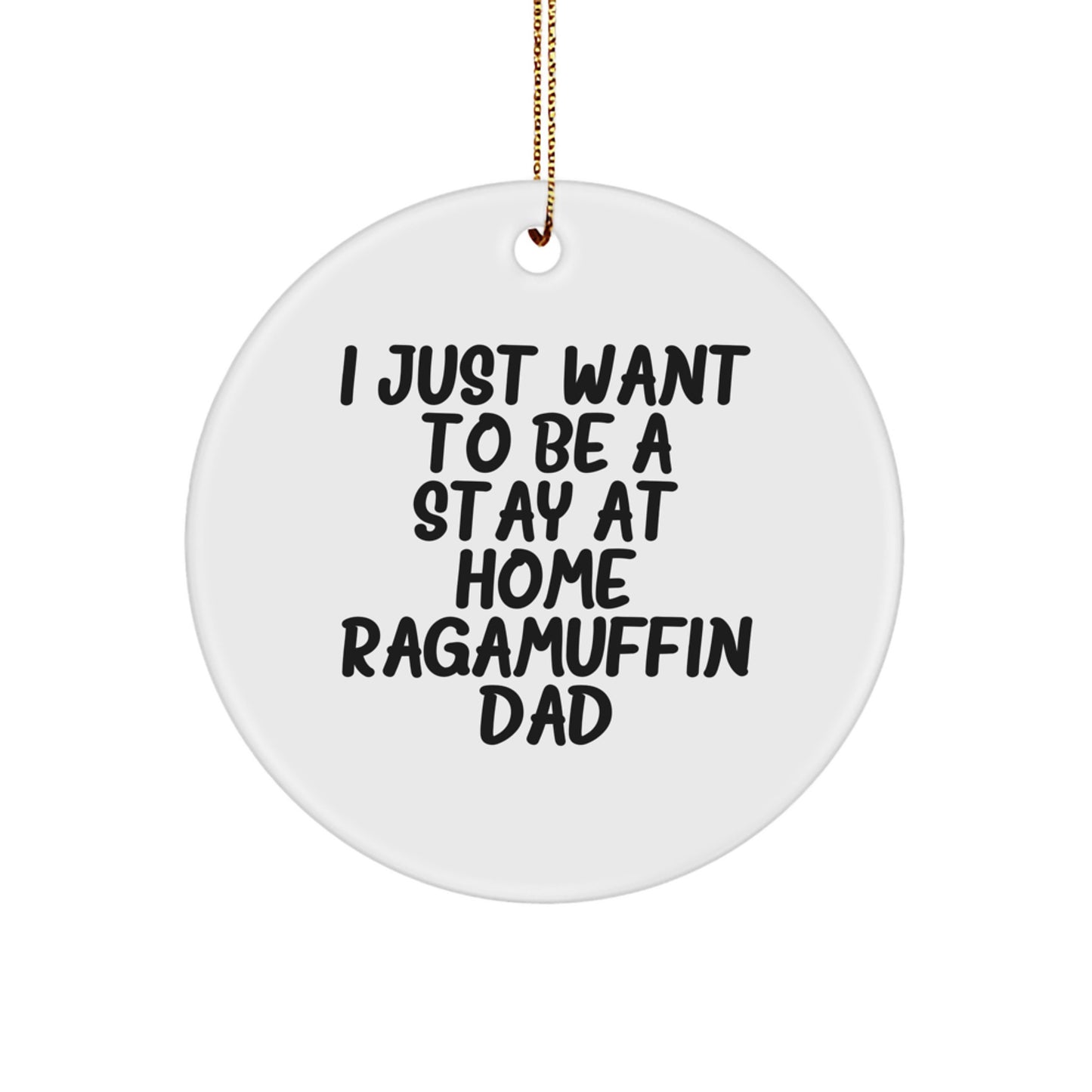 Funny Ragamuffin Cat Circle Ornament Gifts from Dad to Ragamuffin Cat Lover, Christmas Unique Gifts - Image 1