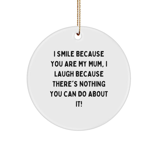 Funny Mum Circle Ornament - Gifts for Mum from Family - Christmas Unique Gifts for Her - Image 1