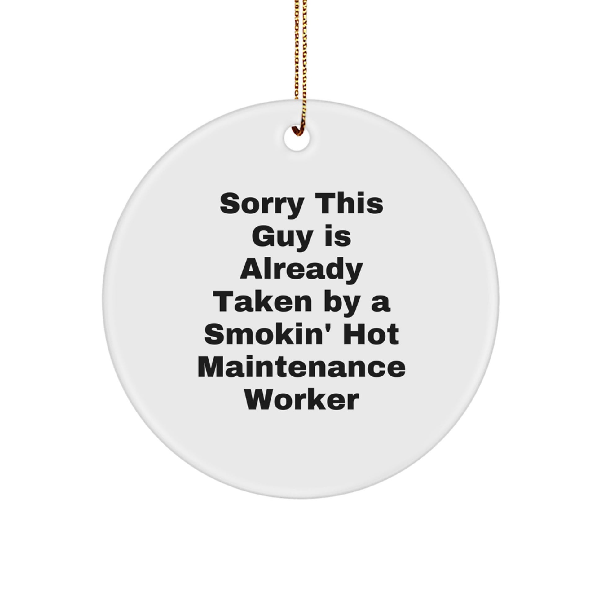 Funny Maintenance Worker Gifts for Him, Maintenance Worker Circle Ornament, Gifts from Friends and Family for Maintenance Worker Men, Unique Christmas Unique Gifts for Maintenance Worker - Image 1