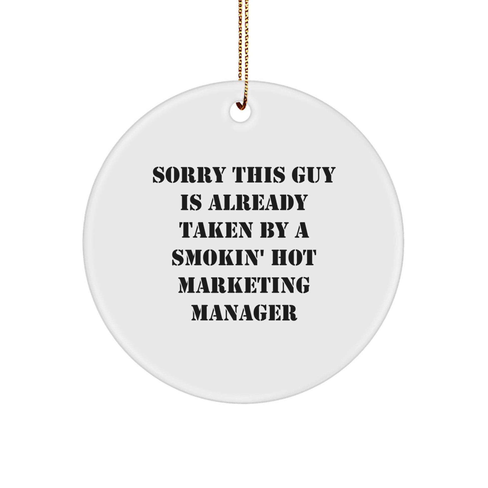 Funny Marketing Manager Circle Ornament Gifts from Friends for Christmas Unique Decoration - Image 1
