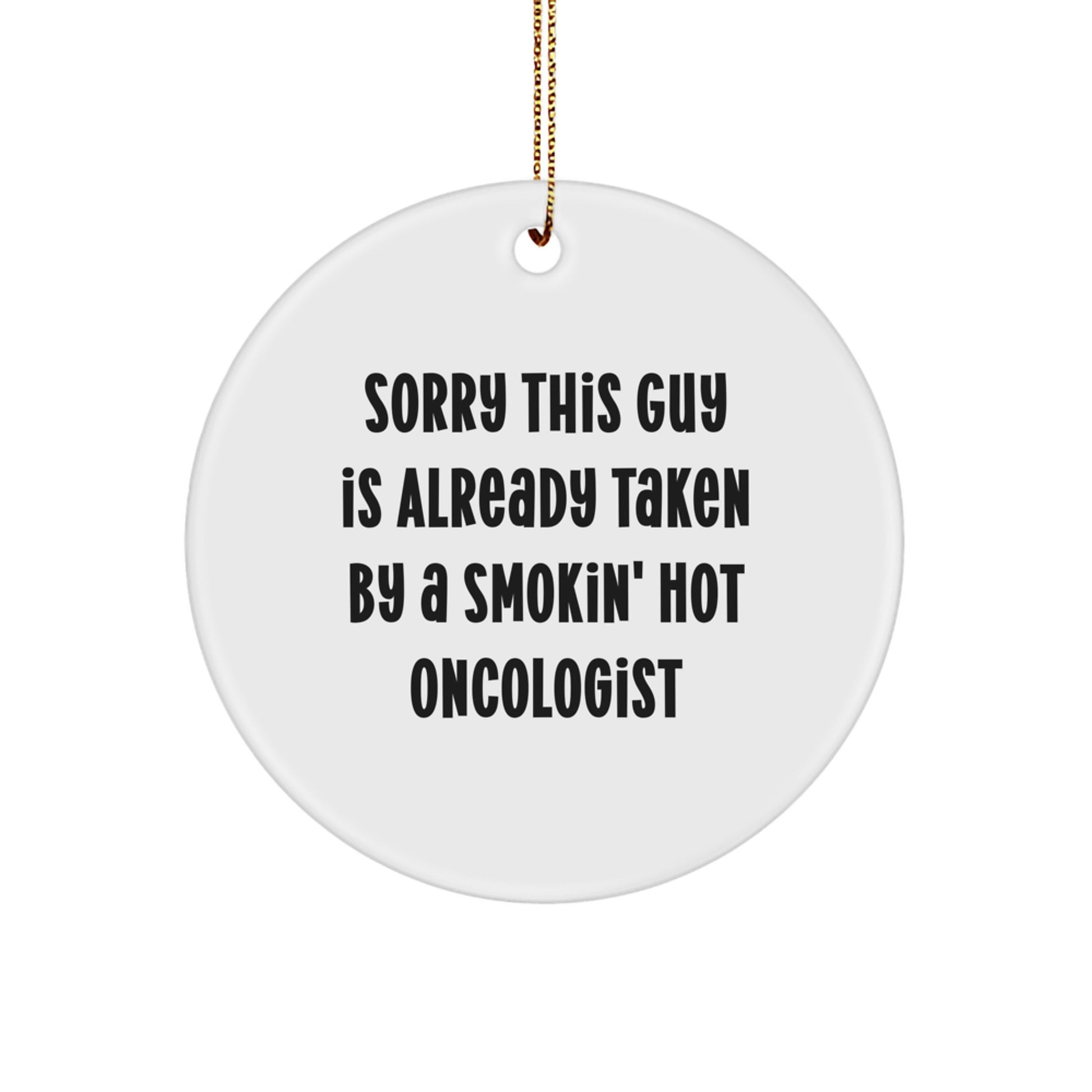 Funny Oncologist Circle Ornament Gifts from Men to Women Coworkers Family for Christmas Unique Decoration - Image 1