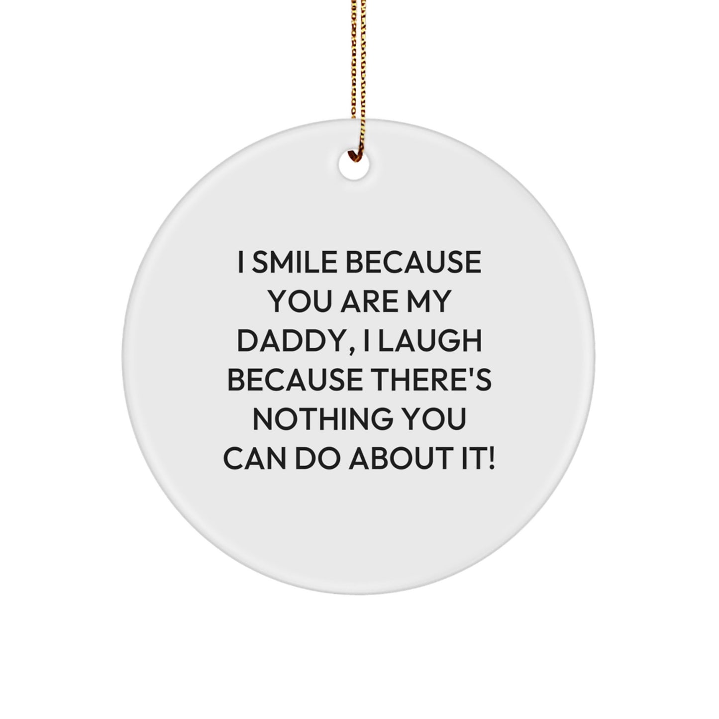Funny Daddy Circle Ornament Gifts for Dads from Family, Unique Christmas Unique Gift Ideas for Men - Image 1