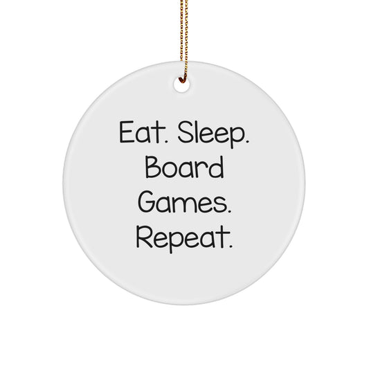 Funny Board Games Circle Ornament Gifts for Men Women Friends Family Christmas Unique Decorations - Image 1