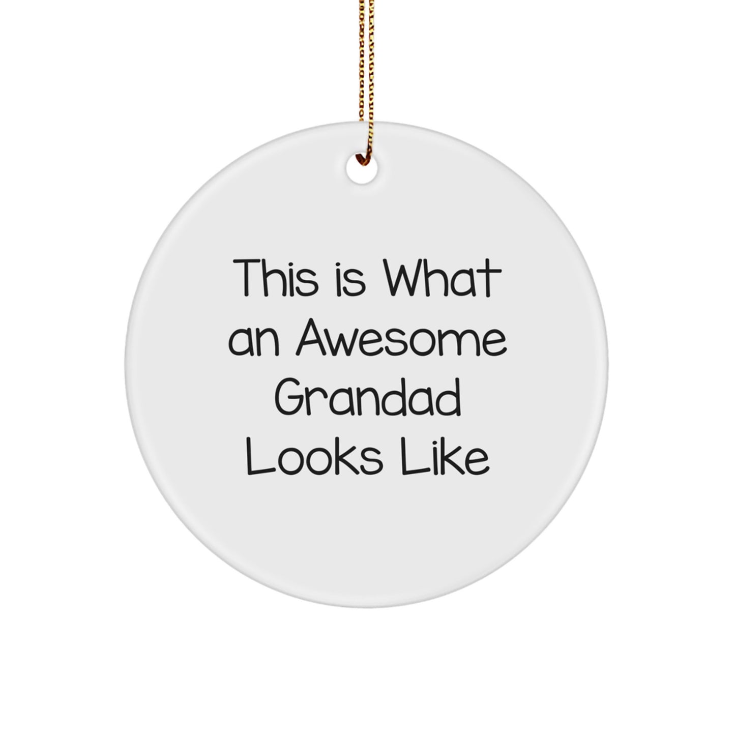 Funny Grandad Circle Ornament Gifts from Family for Christmas Unique Presents - Image 1