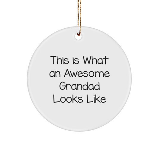 Funny Grandad Circle Ornament Gifts from Family for Christmas Unique Presents - Image 1