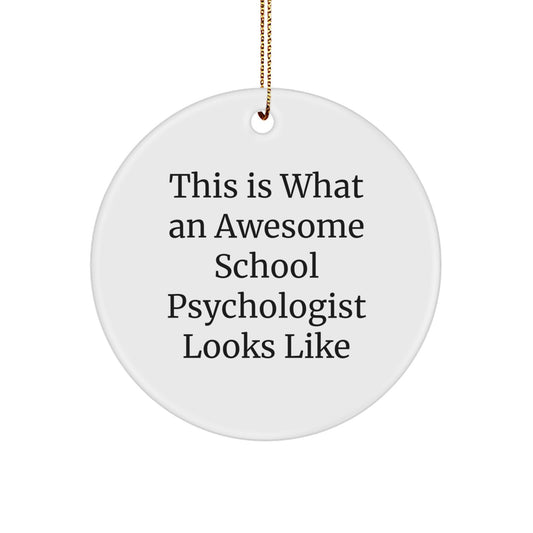 Funny School Psychologist Gifts for Men - Inspirational Circle Ornament, Christmas Unique Present from Friends, Coworkers, Family - Image 1