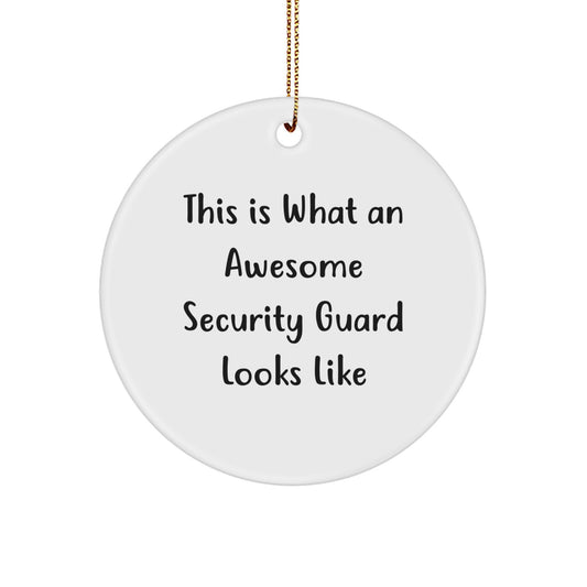 Security Guard Christmas Circle Ornament Gifts from Men to Awesome Security Guards - Image 1