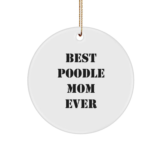 Funny Poodle Dog Mom Gifts from Family for Best Poodle Mom Ever Christmas Unique Gifts - Image 1